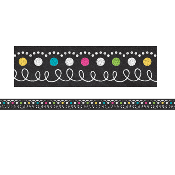 Teacher Created Resources Chalkboard Brights Magnetic Strips, 12 Feet/Pack, PK6 TCR77222